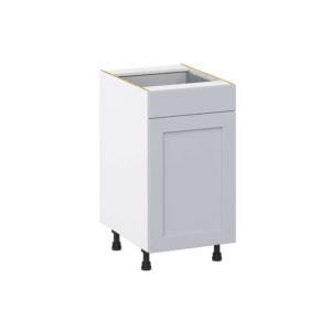 Sea Holly Light Gray  Shaker Assembled Base Cabinet With a Pull Out (18 in. W x 34.5 in. H x 24 in. D)