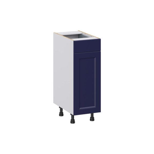 Camellia Painted Midnight Blue Recessed Assembled 12 in. W x 34.5 in. H x 21 in.D Vanity Base Cabinet with 1 Drawer