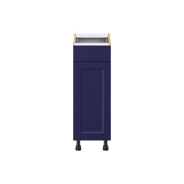 Camellia Painted Midnight Blue Recessed Assembled 12 in. W x 34.5 in. H x 21 in.D Vanity Base Cabinet with 1 Drawer