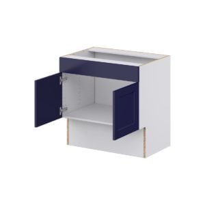 Camellia Painted Midnight Blue Recessed Assembled 30 in. W x 30 in. H x 21 in. D ADA Vanity Sink Base Cabinet With Removable Front