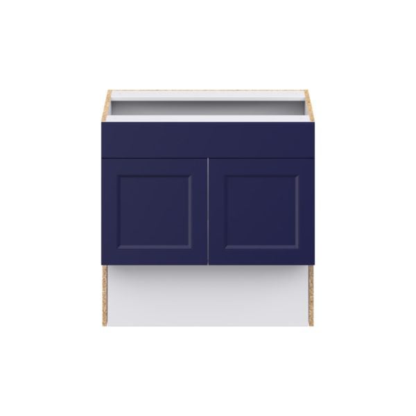 Camellia Painted Midnight Blue Recessed Assembled 30 in. W x 30 in. H x 21 in. D ADA Vanity Sink Base Cabinet With Removable Front