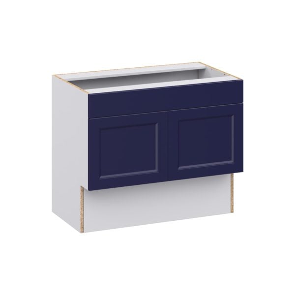 Camellia Painted Midnight Blue Recessed Assembled 36 in. W x 30 in. H x 21 in. D ADA Vanity Sink Base Cabinet With Removable Front