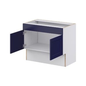 Camellia Painted Midnight Blue Recessed Assembled 36 in. W x 30 in. H x 21 in. D ADA Vanity Sink Base Cabinet With Removable Front