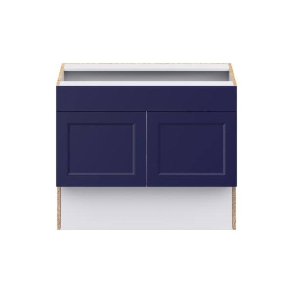 Camellia Painted Midnight Blue Recessed Assembled 36 in. W x 30 in. H x 21 in. D ADA Vanity Sink Base Cabinet With Removable Front