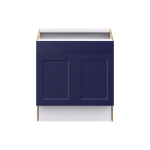 Camellia Painted Midnight Blue Recessed Assembled 30 in. W x 32.5 in. H x 24 in. D ADA Sink Base With Removable Front Cabinet