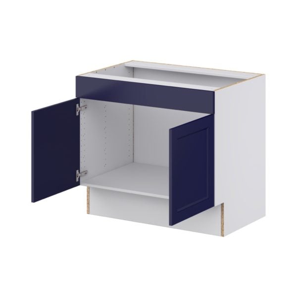 Camellia Painted Midnight Blue Recessed Assembled 36 in. W x 32.5 in. H x 24 in. D ADA Sink Base With Removable Front Cabinet