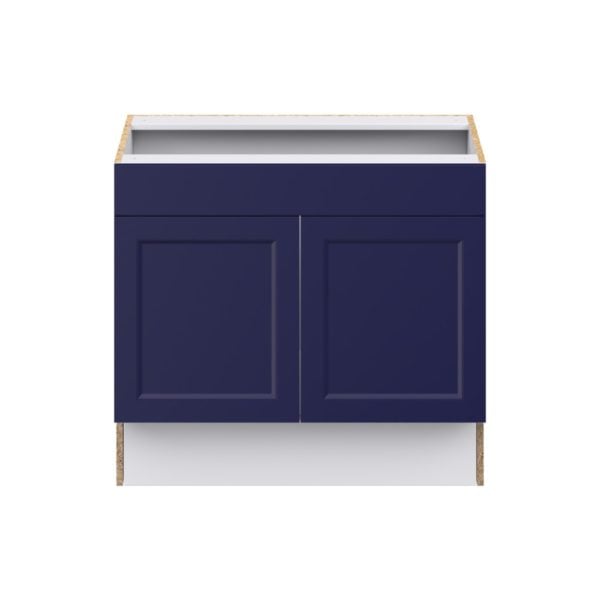 Camellia Painted Midnight Blue Recessed Assembled 36 in. W x 32.5 in. H x 24 in. D ADA Sink Base With Removable Front Cabinet