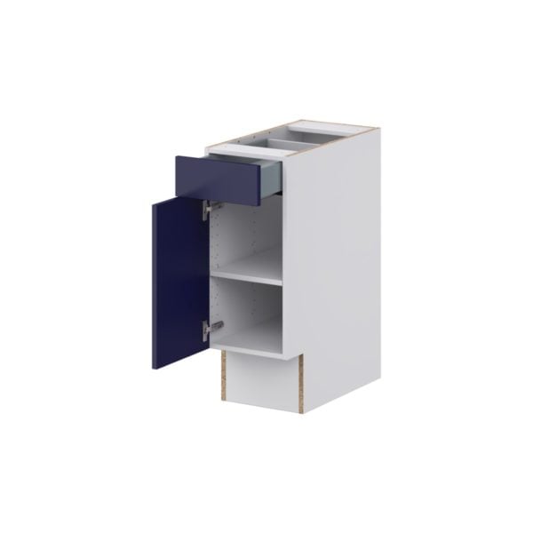 Camellia Painted Midnight Blue Recessed Assembled 12 in. W x 32.5 in. H x 24 in. D Accessible ADA Base Cabinet with 1 Drawer