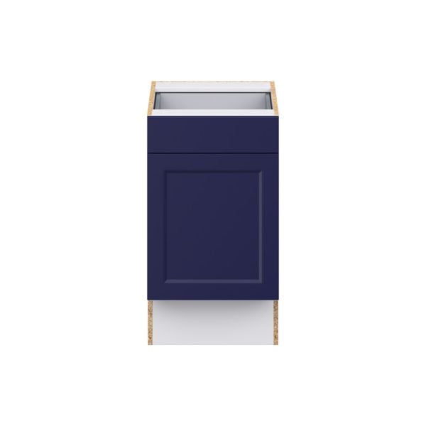 Camellia Painted Midnight Blue Recessed Assembled 18 in. W x 32.5 in. H x 24 in. D Accessible ADA Base Cabinet with 1 Drawer