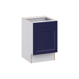 Camellia Painted Midnight Blue Recessed Assembled 21 in. W x 32.5 in. H x 24 in. D Accessible ADA Base Cabinet with 1 Drawer