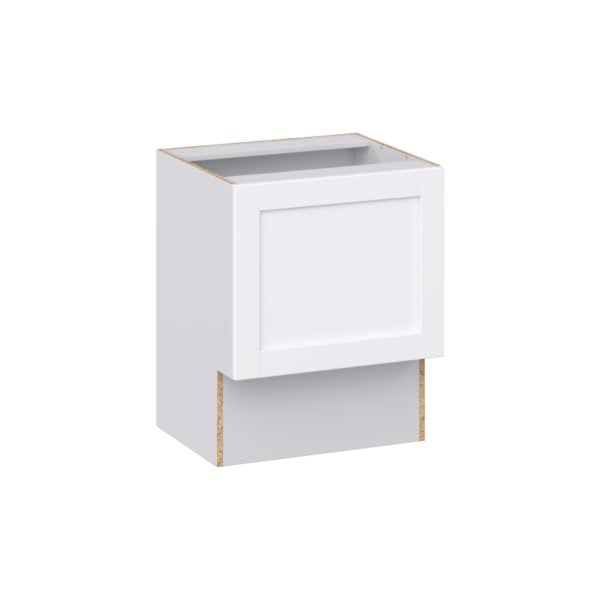 Dahlia Bright White Shaker Assembled 24 in. W x 30 in. H x 21 in. D Accessible ADA Vanity Base Cabinet