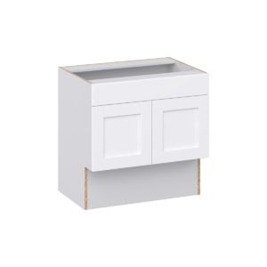 Dahlia Bright White Shaker Assembled 30 in. W x 30 in. H x 21 in. D Accessible ADA Vanity Base with False Front Cabinet