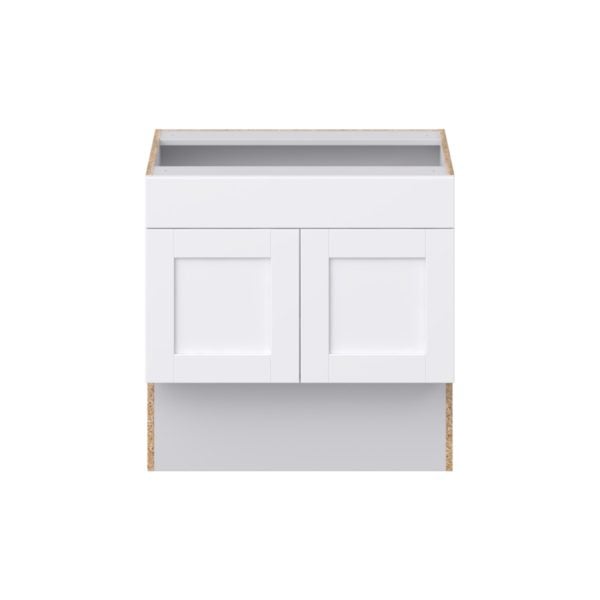 Dahlia Bright White Shaker Assembled 30 in. W x 30 in. H x 21 in. D Accessible ADA Vanity Base with False Front Cabinet