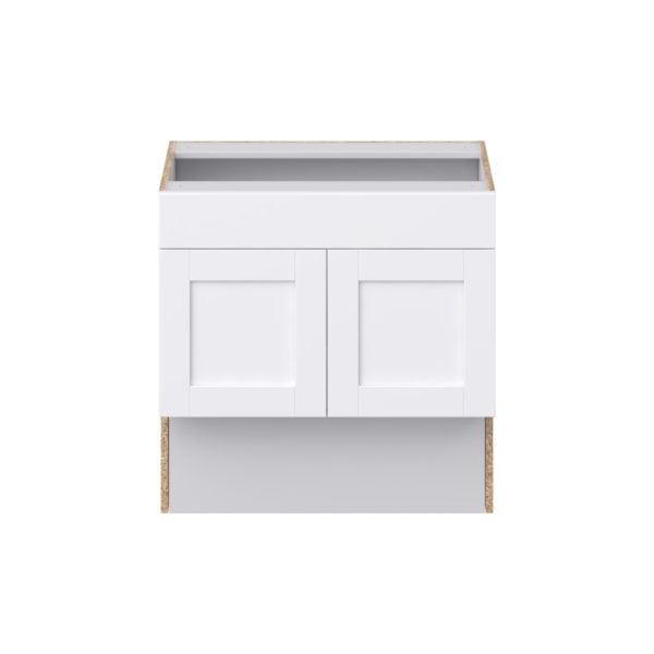 Dahlia Bright White Shaker Assembled 30 in. W x 30 in. H x 21 in. D ADA Vanity Sink Base Cabinet With Removable Front