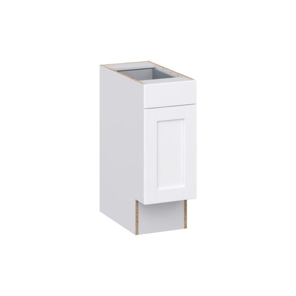 Dahlia Bright White Shaker Assembled 12 in. W x 32.5 in. H x 24 in. D Accessible ADA Base Cabinet with 1 Drawer