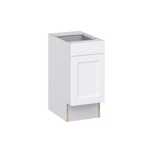 Dahlia Bright White Shaker Assembled 15 in. W x 32.5 in. H x 24 in. D Accessible ADA Base Cabinet with 1 Drawer