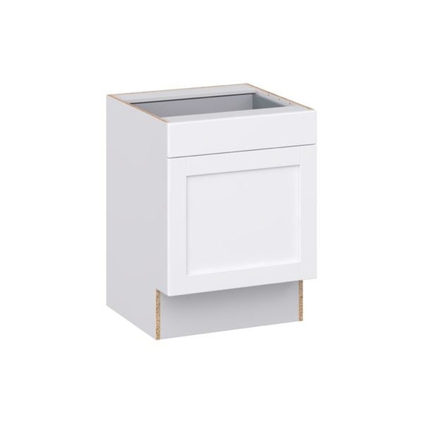 Dahlia Bright White Shaker Assembled 24 in. W x 32.5 in. H x 24 in. D Accessible ADA Base Cabinet with 1 Drawer