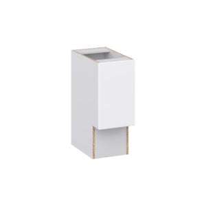 Lily Bright White Slab Assembled 12 in. W x 30 in. H x 21 in. D Accessible ADA Vanity Base Cabinet