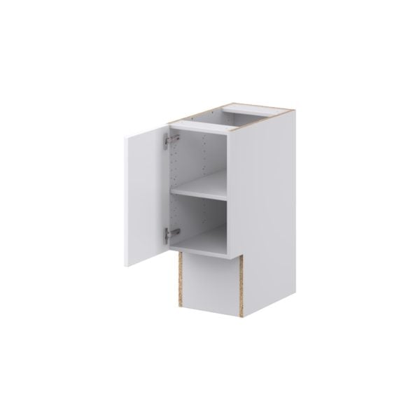 Lily Bright White Slab Assembled 12 in. W x 30 in. H x 21 in. D Accessible ADA Vanity Base Cabinet