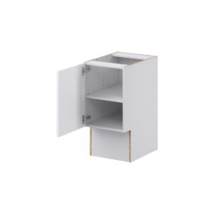 Lily Bright White Slab Assembled 15 in. W x 30 in. H x 21 in. D Accessible ADA Vanity Base Cabinet