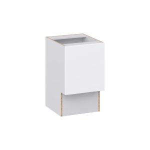 Lily Bright White Slab Assembled 18 in. W x 30 in. H x 21 in. D Accessible ADA Vanity Base Cabinet