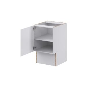 Lily Bright White Slab Assembled 18 in. W x 30 in. H x 21 in. D Accessible ADA Vanity Base Cabinet