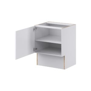 Lily Bright White Slab Assembled 24 in. W x 30 in. H x 21 in. D Accessible ADA Vanity Base Cabinet