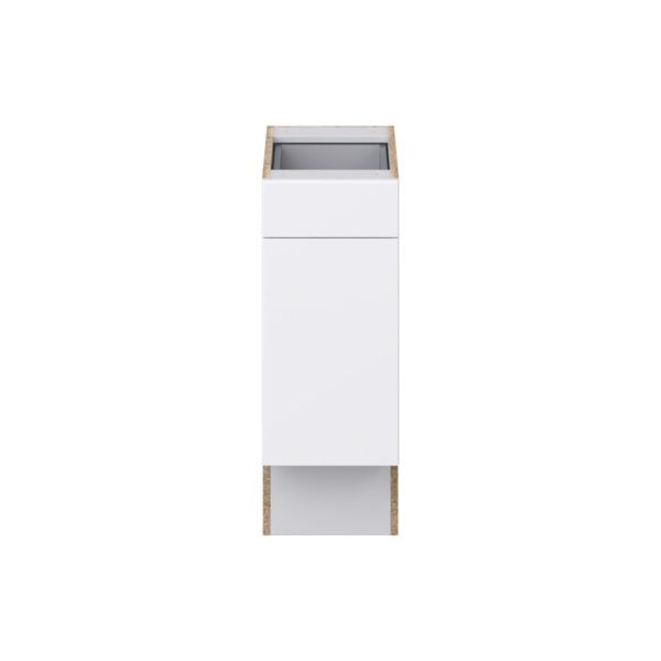 Lily Bright White Slab Assembled 12 in. W x 32.5 in. H x 24 in. D Accessible ADA Base Cabinet with 1 Drawer