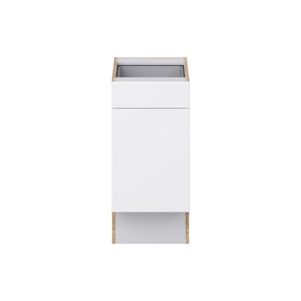 Lily Bright White Slab Assembled 15 in. W x 32.5 in. H x 24 in. D Accessible ADA Base Cabinet with 1 Drawer