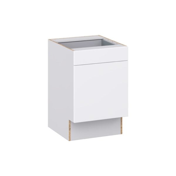 Lily Bright White Slab Assembled 21 in. W x 32.5 in. H x 24 in. D Accessible ADA Base Cabinet with 1 Drawer