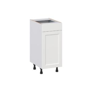 Magnolia Painted Bright White Recessed Assembled 15 in. W x 34.5 in. H x 21 in. D Vanity Base Cabinet with 1 Drawer