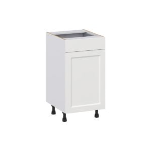 Magnolia Painted Bright White Recessed Assembled 18 in. W x 34.5 in. H x 21 in. D Vanity Base Cabinet with 1 Drawer