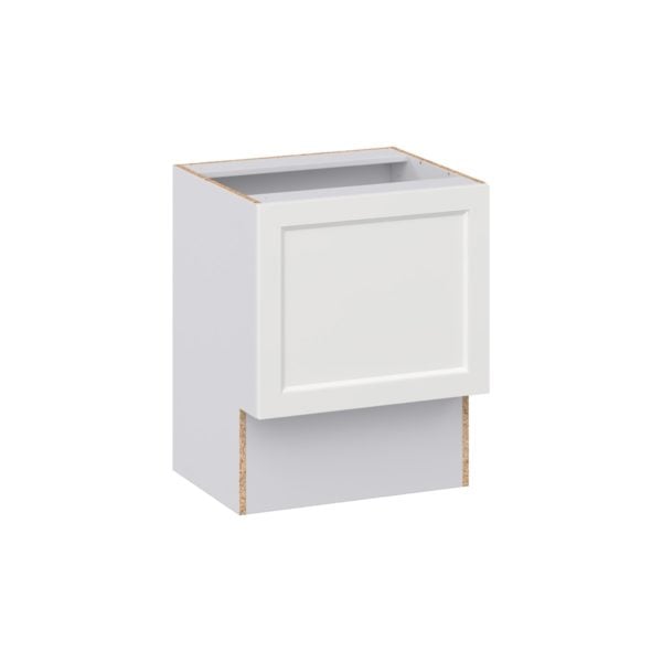 Magnolia Painted Bright White Recessed Assembled 24 in. W x 30 in. H x 21 in. D Accessible ADA Vanity Base Cabinet