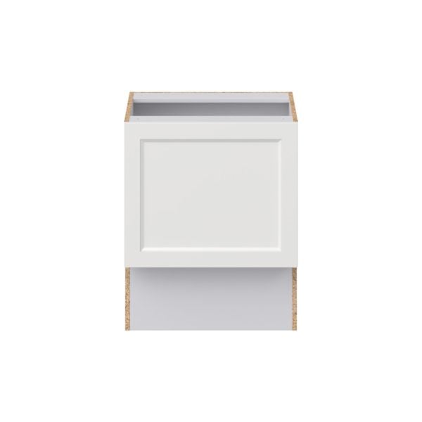 Magnolia Painted Bright White Recessed Assembled 24 in. W x 30 in. H x 21 in. D Accessible ADA Vanity Base Cabinet