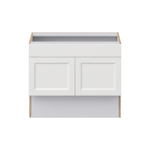 Magnolia Painted Bright White Recessed Assembled 36 in. W x 30 in. H x 21 in. D ADA Vanity Sink Base Cabinet With Removable Front