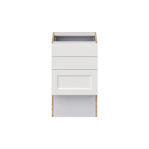 Magnolia Painted Bright White Recessed Assembled 18 in. W x 30 in. H x 21 in. D Vanity ADA Drawer Base Cabinet with 3 Drawers