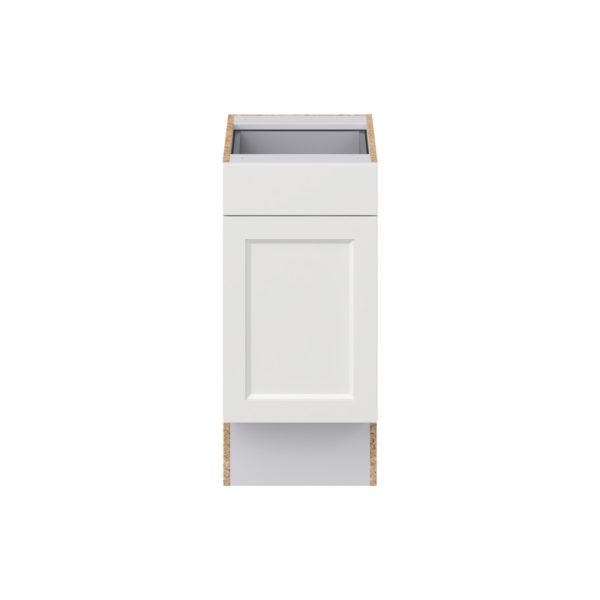 Magnolia Painted Bright White Recessed Assembled 15 in. W x 32.5 in. H x 24 in. D Accessible ADA Base Cabinet with 1 Drawer