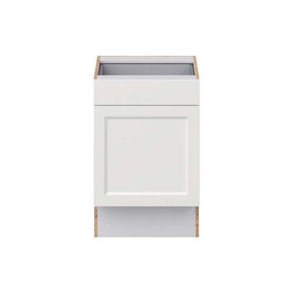 Magnolia Painted Bright White Recessed Assembled 21 in. W x 32.5 in. H x 24 in. D Accessible ADA Base Cabinet with 1 Drawer