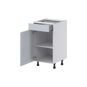 Sea Holly Light Gray Shaker Assembled 18 in. W x 34.5 in. H x 21 in. D Vanity Base Cabinet with 1 Drawer