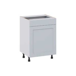 Sea Holly Light Gray Shaker Assembled 24 in. W x 34.5 in. H x 21 in. D Vanity Base Cabinet with 1 Drawer