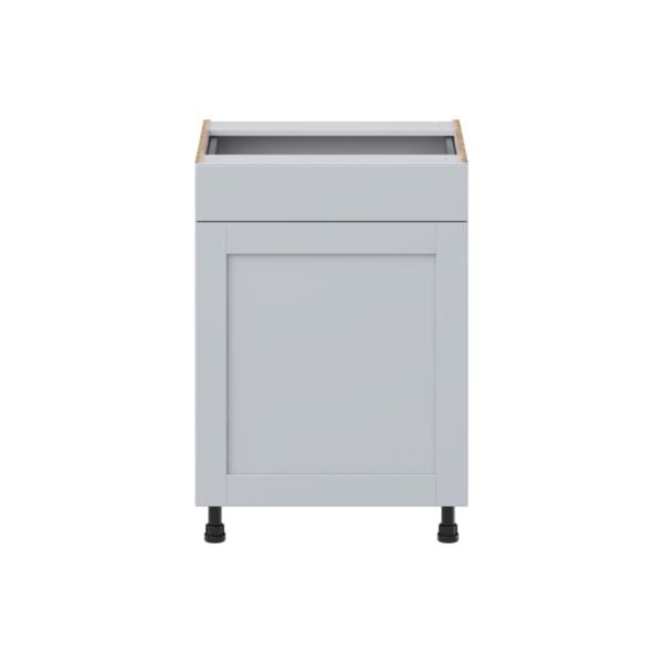 Sea Holly Light Gray Shaker Assembled 24 in. W x 34.5 in. H x 21 in. D Vanity Base Cabinet with 1 Drawer