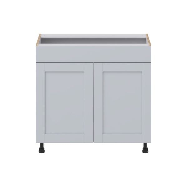 Sea Holly Light Gray Shaker Assembled 36 in. W x 34.5 in.H x 21 in. D Vanity Sink Base Cabinet with False Front