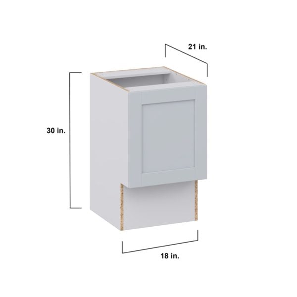 Sea Holly Light Gray Shaker Assembled 18 in. W x 30 in. H x 21 in. D Accessible ADA Vanity Base Cabinet