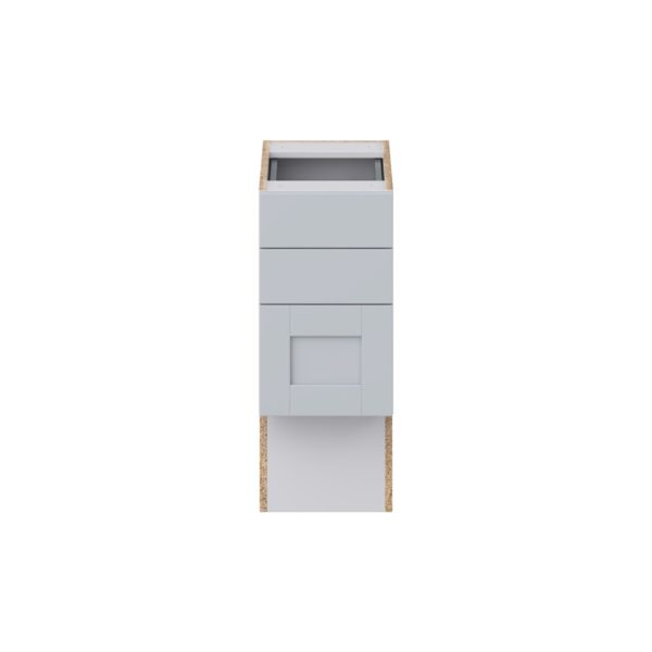 Sea Holly Light Gray Shaker Assembled 12 in. W x 30 in. H x 21 in. D Vanity ADA Drawer Base Cabinet with 3 Drawers