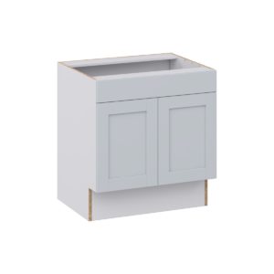 Sea Holly Light Gray Shaker Assembled 30 in. W x 32.5 in. H x 24 in. D ADA Sink Base With Removable Front Cabinet