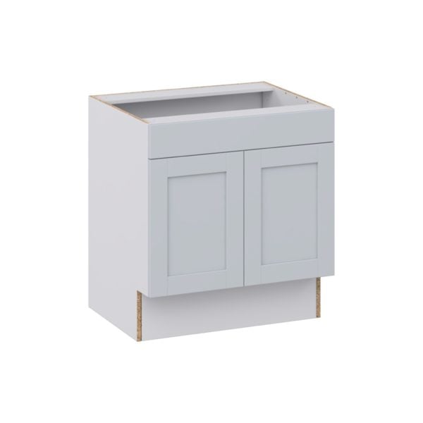 Sea Holly Light Gray Shaker Assembled 30 in. W x 32.5 in. H x 24 in. D ADA Sink Base With Removable Front Cabinet