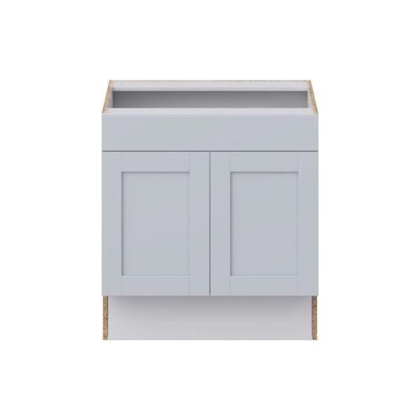 Sea Holly Light Gray Shaker Assembled 30 in. W x 32.5 in. H x 24 in. D ADA Sink Base With Removable Front Cabinet