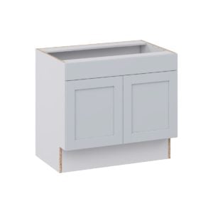 Sea Holly Light Gray Shaker Assembled 36 in. W x 32.5 in. H x 24 in. D ADA Sink Base With Removable Front Cabinet