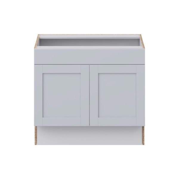 Sea Holly Light Gray Shaker Assembled 36 in. W x 32.5 in. H x 24 in. D ADA Sink Base With Removable Front Cabinet