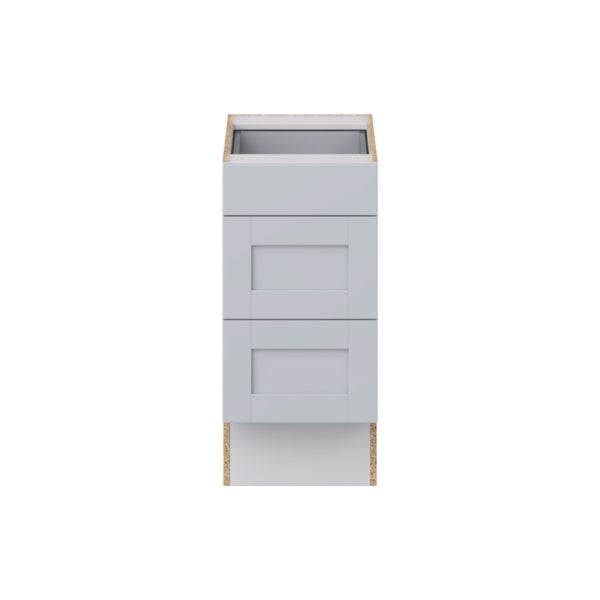 Sea Holly Light Gray Shaker Assembled 15 in. W x 32.5 in. H x 24 in. D ADA Drawer Base Cabinet with 3 Drawers